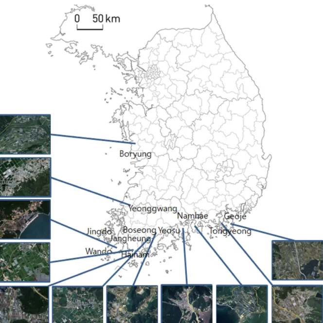 Fig. 1. Locations of selected area.