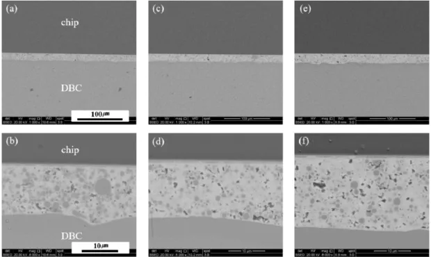 Fig. 15. Variations in die shear strength with different bonding temperatures.