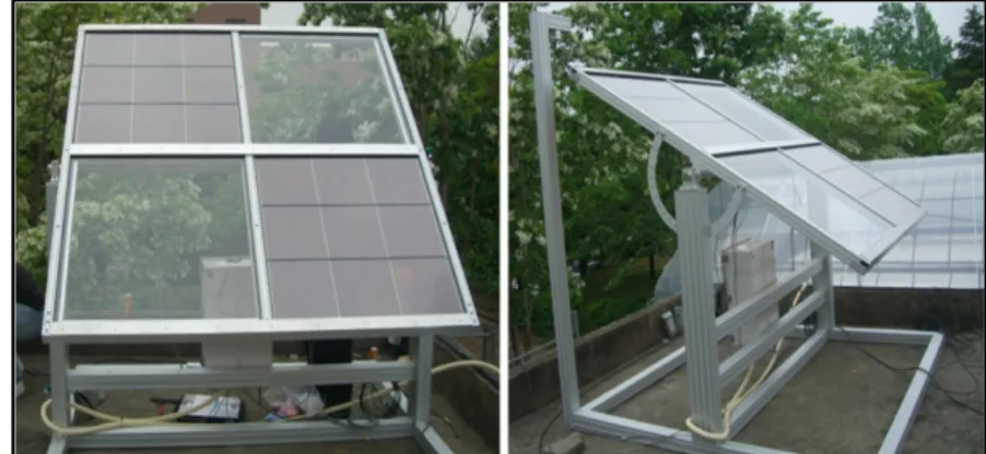 Fig. 4. Photo of the installed dye-sensitized solar cell panel.