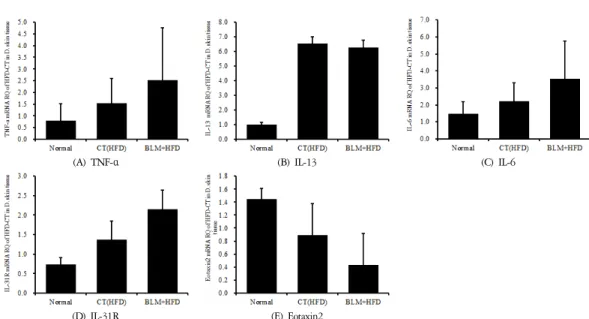 Figure 15. Effects of BLM on the mRNA expression levels in skin tissue
