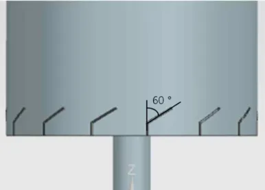 Fig. 2.3 Guide vane at 60°