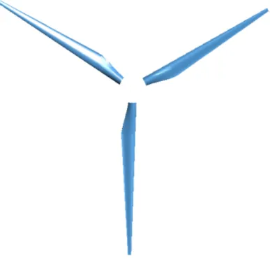 Fig.  5.1  3-D  Rotor  blade  configuration  (T40/500)