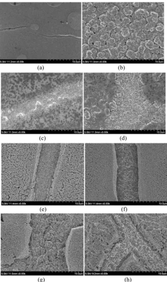 Fig. 2. The surface morphology of inkjet-printed Cu films after anneal at 200 o C for 60 min under formic acid ambient.