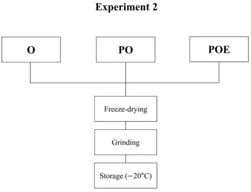 Figure 3. Design of experiment 2 with different onion powders. 