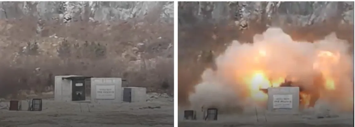 Fig. 1. Explosion proof test conducted in 2019