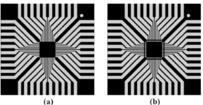 Fig. 10. Cross-sectional scanning electron micrographs of the flip-chip joints formed by flip-chip bonding of the SnBi solder bumps to the Cu leadframe of the fabric substrate (a) without and (b) with ball-up process of the SnBi solder paste.
