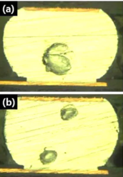 Fig. 2. Schematic of various void types in the BGA solder joint.