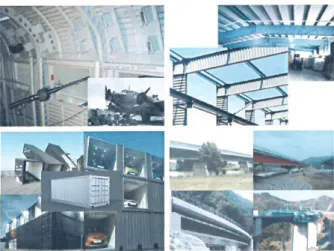 Fig.  2.  Building  structures  of  corrugated  web  girder