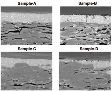 Figure 13. Cross sections of coated papers (Ozaki, Bousfield, &amp; Shaler,  2008). 