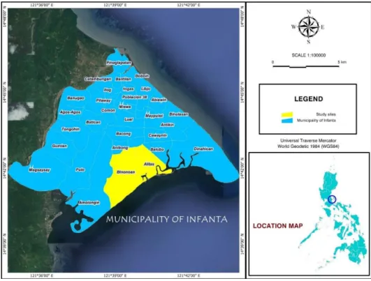 Figure 5. The location map of the research areas. 