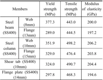 Fig.  5.  Damage  and  failure  mode  at  the  end  of  the  tests