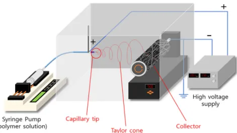 Figure 1.1 Electrospinning set up 