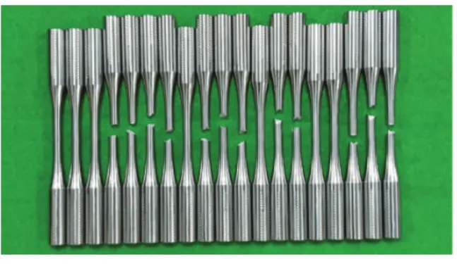 Fig.  8.  Specimens  after  Test 피로시험이 종료된 후 자동으로 분석된 시험결과는 Fig. 10. 과 같으며 결과분석에는 일반적인 통계적 분석 방법이 사용되었,  다 [17] 