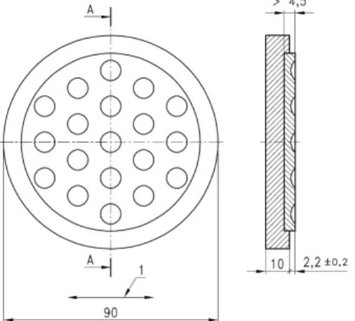 Fig. 6. Shape and dimension of a specimen 