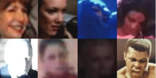 Fig. 1. Examples of face images that can be obtained in a  real environment. 