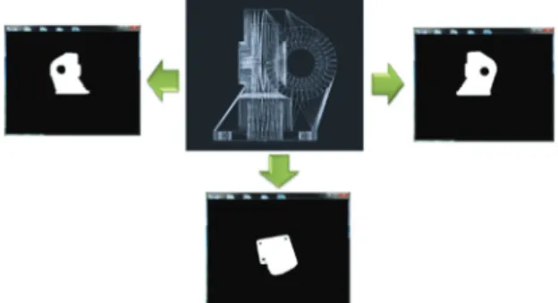 Fig. 7. Triangle region identification process in two dimensions. 