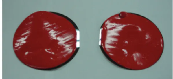 Fig. 1. Epoxy layers separated from wafer substrates. 