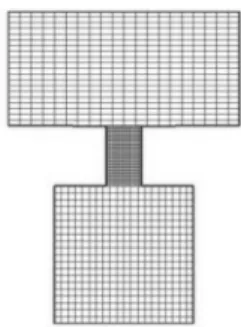 Fig. 2. 400 cc cell-source mesh.