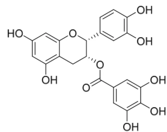 Figure 1. Chemical structure of (−)‑epicatechin  gallate. 