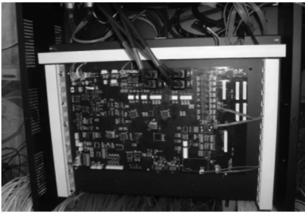 Fig. 7 은 power supply로서 잉크젯 시스템의 각 부품 에 power를 공급한다. power board는 220 V를 공급받 고 220 V를 ±3 V, ±5 V, ±15 V, 24 V, 120 V 등으로 분 기하여 공급한다
