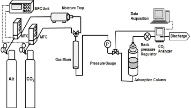 Fig.  1.  Schematic  diagram  of  experimental  set-up.알칼리  금속  및  알칼리  토금속을  위에서  설명한  합성  제올라이트에  이온교환시켰다(Lee and Jo, 2008)