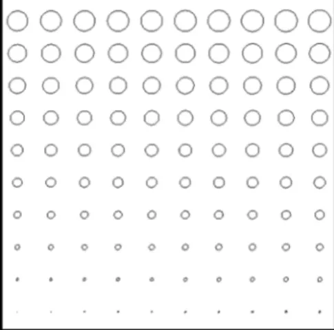 Fig. 1. Pattern data for point exposure measurements.