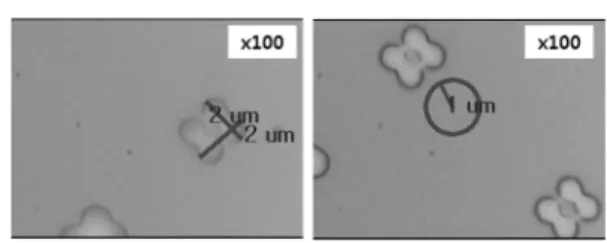 Fig. 22. Enlarged image of the fabricated pattern without proximity effect.