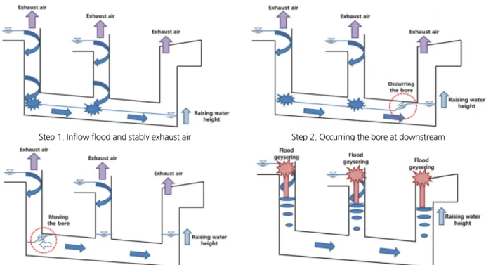 Fig. 2. Flow mechanism in deep tunnel system (Kushiyama et al., 2003)