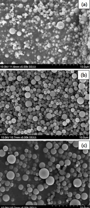 Fig. 2. FE-SEM  images  of  the  mesoporous  SiO 2
