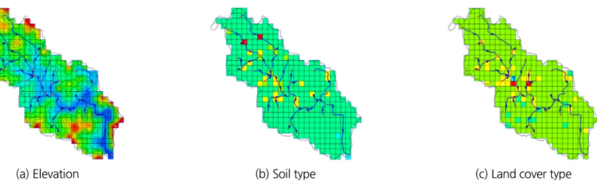 Fig. 8. GSSHA model for the Peace dam watershed 