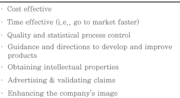 Table 1. Benefits of objective test methods
