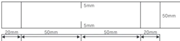 Fig. 1. DEN sample for fracture test. 3)