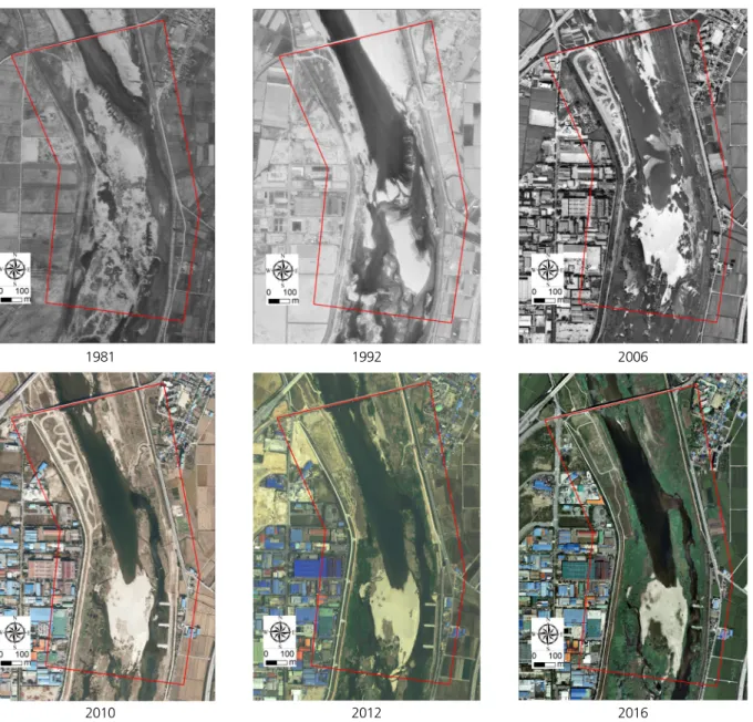 Table 2. Annual change of vegetation in Seom River (unit: m 2 )