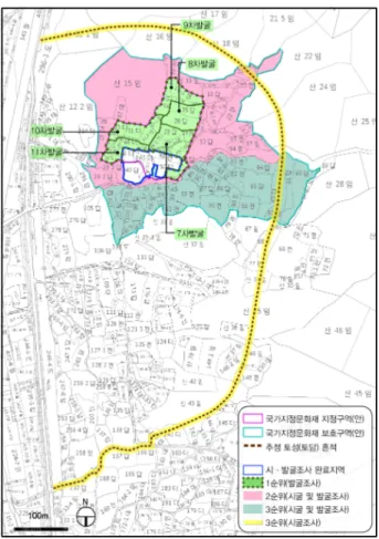 Figure 5. Nonsan Gaetai Temple site (National designated cultural property) additional excavation survey plan