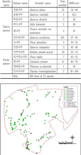 Table 4. The big tree distribution in Youngheung Park
