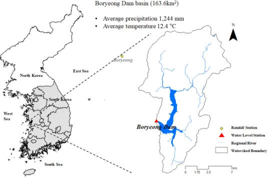 Fig. 2. Boryeong dam watershed information