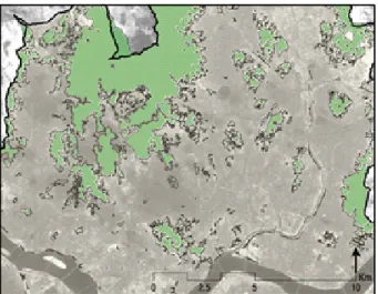 Figure 2. Spatial data of normalized difference vegetation index in Seoul(Date: 2014. 07