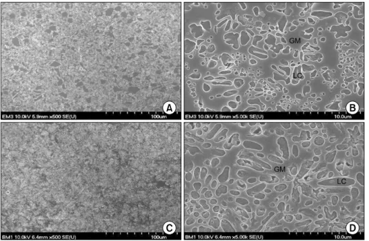 Fig. 5. Fracture toughness of the two leucite-reinforced glass- glass-ceramics  for  dental  computer-aided  design/computer-aided manufacturing (CAD/CAM) (IPS Empress CAD, Rosetta BM) (n=15).