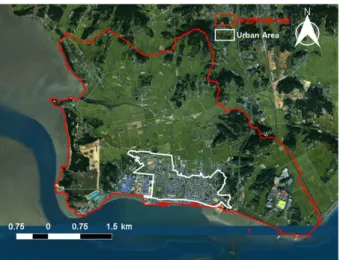 Fig. 3. Map of Janghang-eup and urban area
