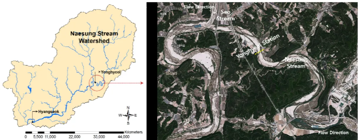 Fig. 1. Study reach of Naesung stream