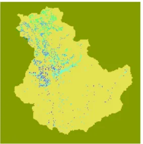 Fig. 6. Variation of stream discharge according to the amount of pumping ratesFig. 5. Distributed pumping wells in Musim watershed