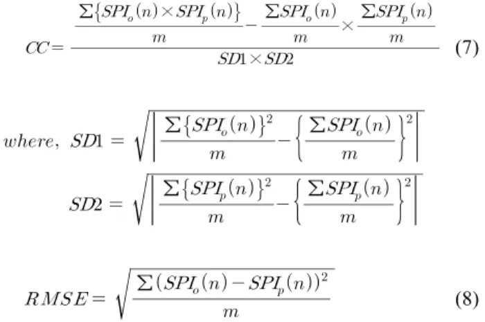 Fig. 4 는 기상청 관할 ASOS 지점 및 GloSea5의 해상도를  도시한 것이다. 통상 SPI를 산정하기 위해서는 30년 이상의  자료가 필요하다