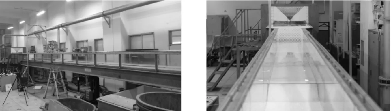 Fig. 3. Installation of weir model (case 1)Fig. 1. Illustration of submerged weir flow superposition assumption