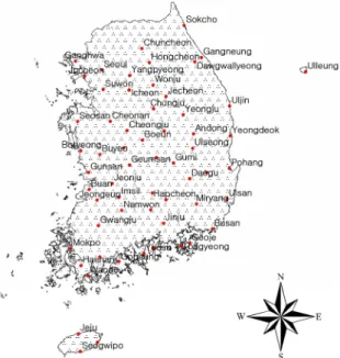 Fig. 1. Location of selected weather stations