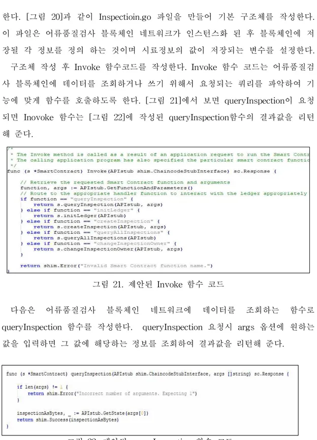 그림 22. 제안된 queryInspection 함수 코드