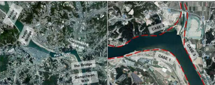 Fig. 1. Study reach of the river confluence of south Han River and Geumdang Stream (Daum map)