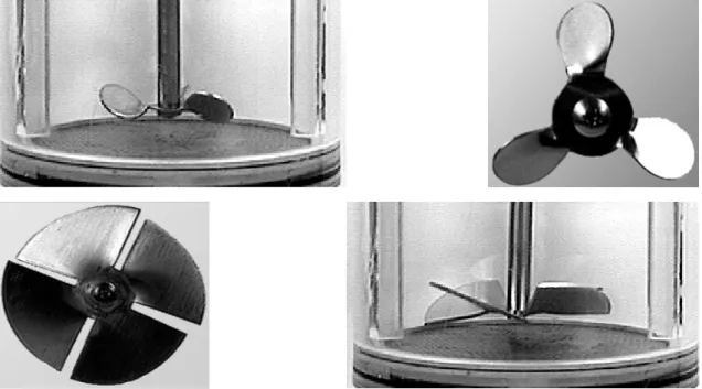 Fig. 7. Impeller type used for DDJ test. (Top side : medium-shear, Bottom side : high-shear)