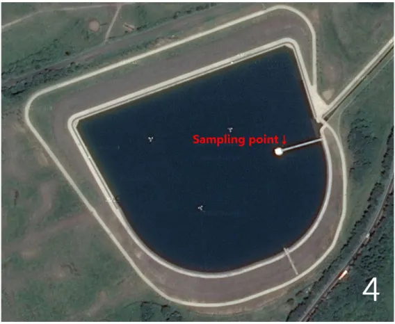 Fig. 6. Location of water sampling point at 2 nd lake.