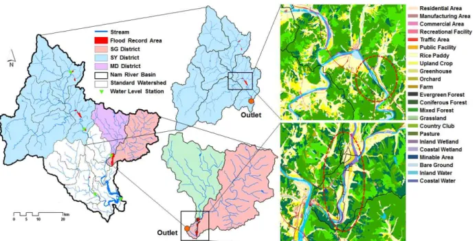 Fig. 4. The September 2012 Flood Record Area for by Typhoon Sanba
