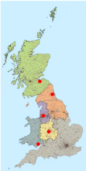 Figure  2.  Distribution  Status  of  the  Regional  Pharmacovigilance  Centers  in  United  Kingdom